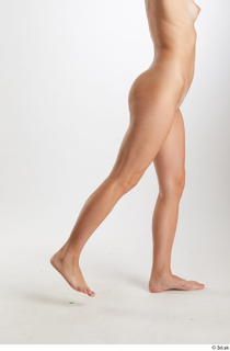 Arina Shy 1 flexing leg lower body nude side view…